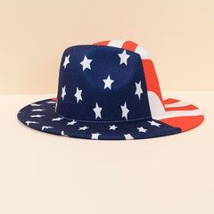 American Flag Trilby Hat Lightweight Sunshade Jazz Beach Hat