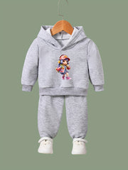 OERYUI Girls Boys Dance Girl Print Hoodies Pants Set For Spring