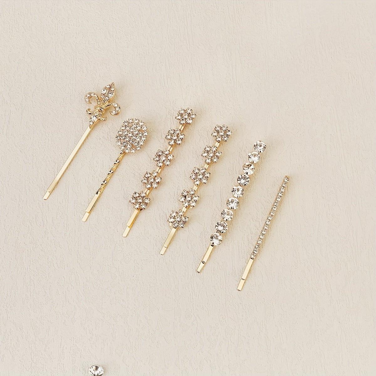 Rhinestone Bobby Pin Side Clip Bangs Clip Head Jewelry Set