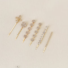 Rhinestone Bobby Pin Side Clip Bangs Clip Head Jewelry Set