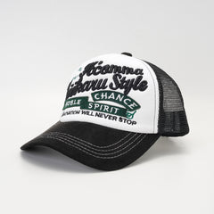 Embroidery Block Baseball Cap Mesh Adjustable Sun Hat Unisex Sports Hats
