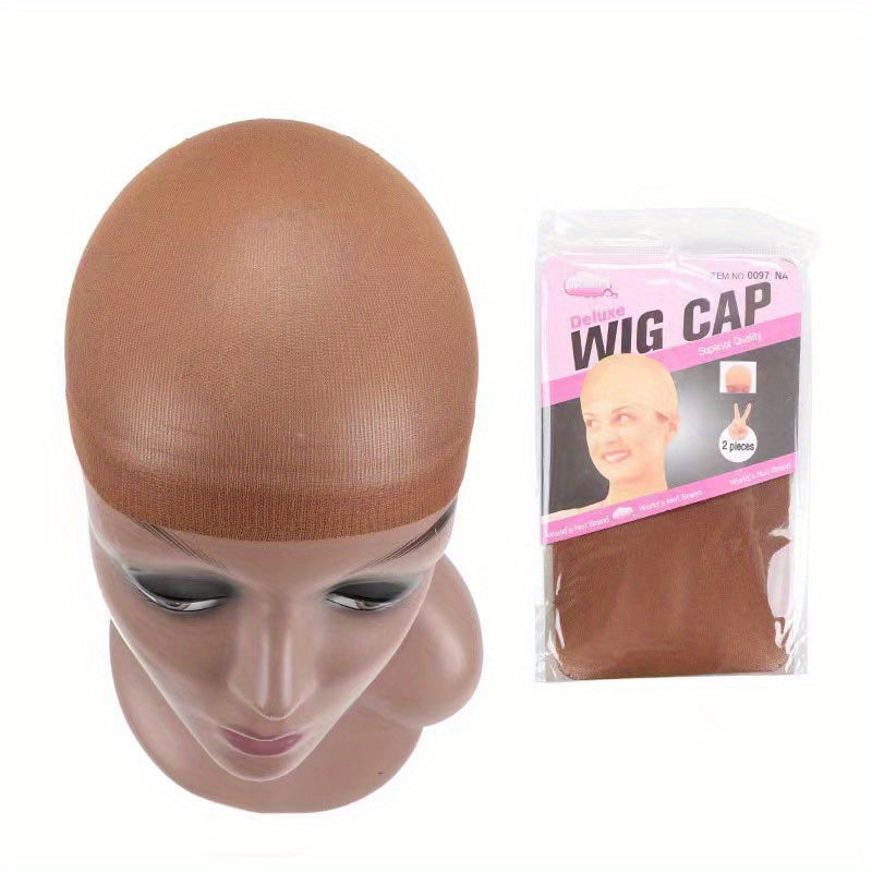 2pcs Wig Cap Hair Net Stretch Mesh Stocking Caps For Making Wigs
