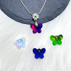 5 Crystal Butterfly Red DIY Pendant Earrings