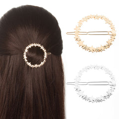 Hollow Star Hair Circle Metal Hairpin Dainty Clip