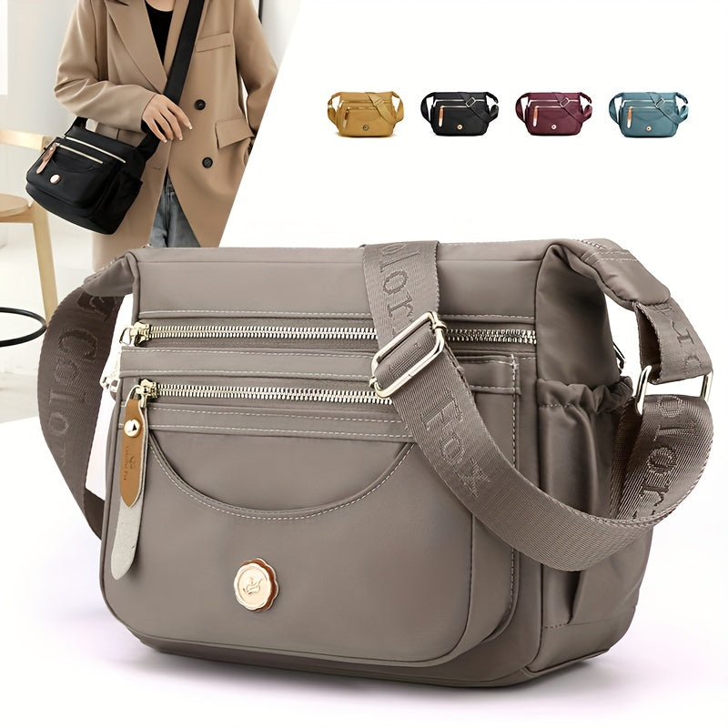 Casual Solid Hobo Bag Zipper Shoulder Bag Women's Versatile Bag