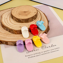 Mini Doll Bow Slippers Decoration for Dollhouse