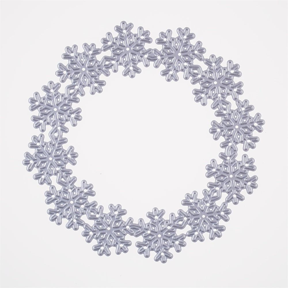 Christmas Snowflakes Wreath Metal Cutting Dies DIY Scrapbooking Craft Stencil