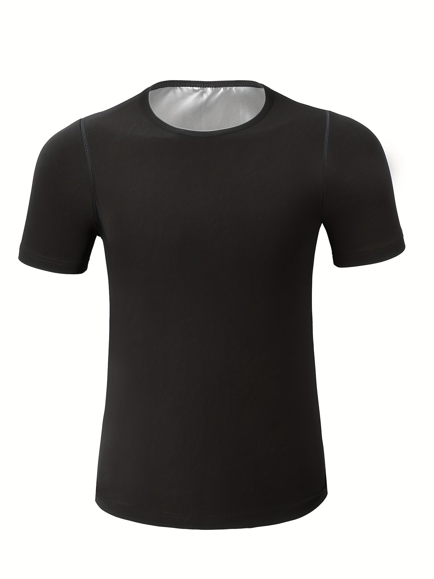 Men's Compression Sweat Sauna T Shirt High Stretch Comfy Tee Top