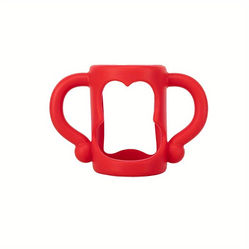 Silicone Bottle Handle for Narrow Bottles, Red/Green