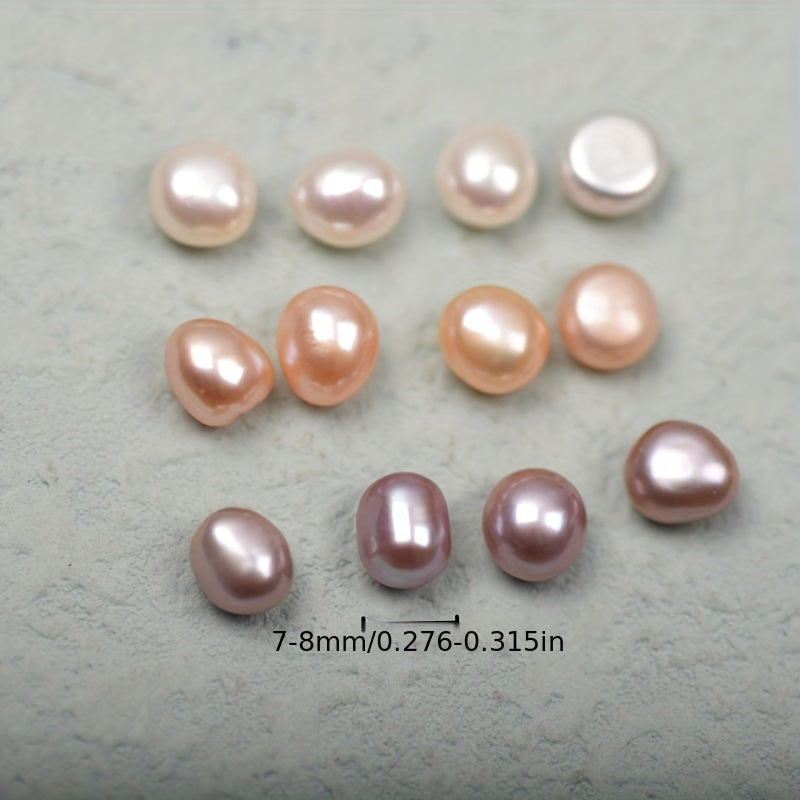 2pcs 7 8mm Freshwater Baroque Non-Porous Pearls DIY Accessories