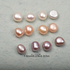 2pcs 7 8mm Freshwater Baroque Non-Porous Pearls DIY Accessories