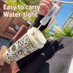 530ML Star Sun Face Coffee Mug Thermal Insulation Dual Drinking Mug for Students