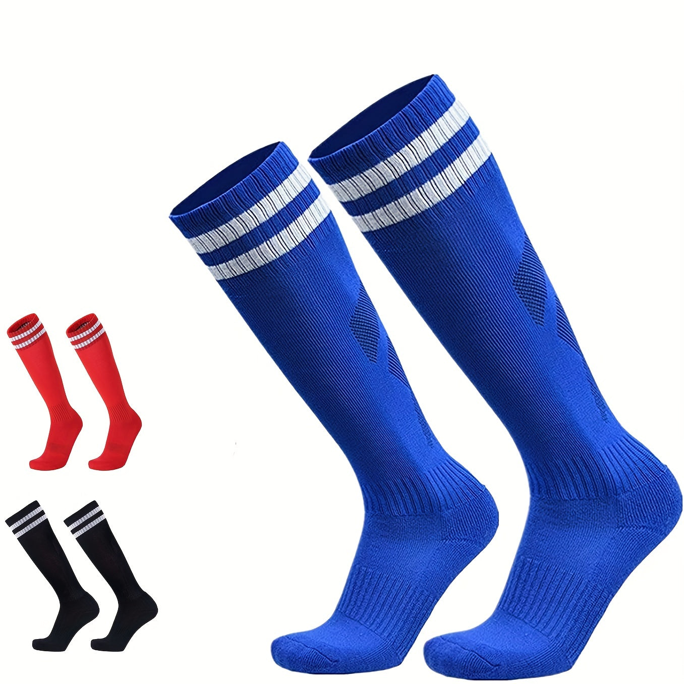 Unisex Over The Calf Athletic Socks Soccer Football Non Slip Sweat Absorbent
