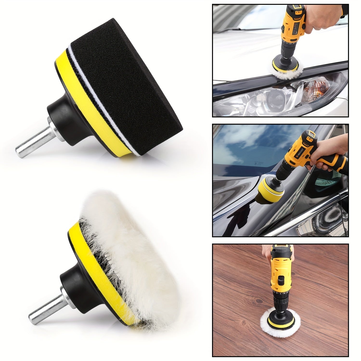 11pcs Car Foam Drill 3 Inch Buffing Pad Polishing Pads Kit Buffer Polisher Kit