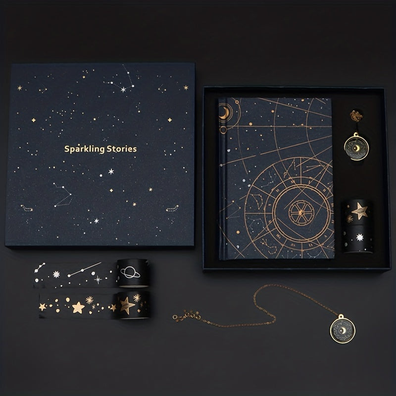 Galaxy Ledger Book Set Student Notebook Birthday Gift