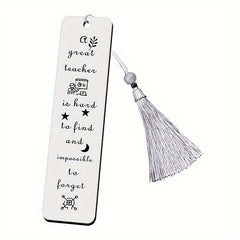 Personalized Stainless Steel Tassel Pendant Bookmark