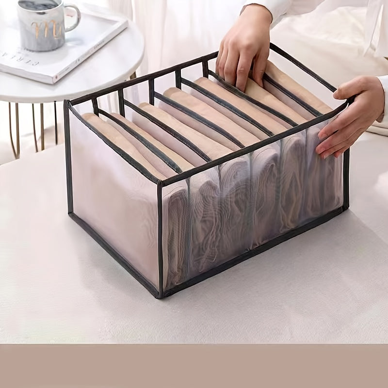 Portable Grids Storage Bag Lightweight Foldable Mesh Clothes Organizer