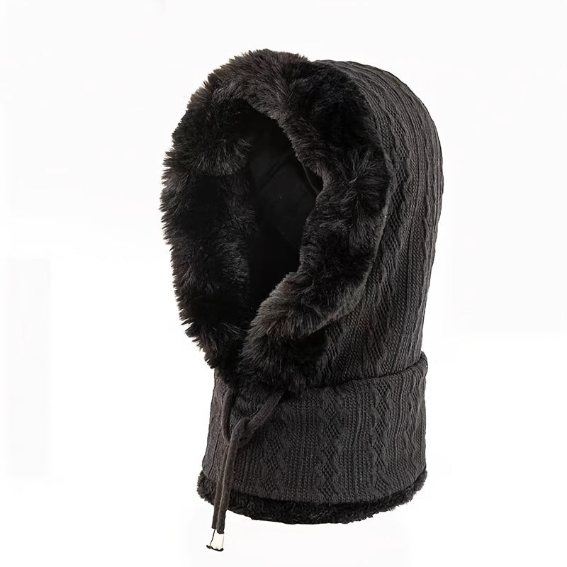 Women's Winter Outdoor Cycling Head Cover Hat Anti Cold Fleece Warm Cap