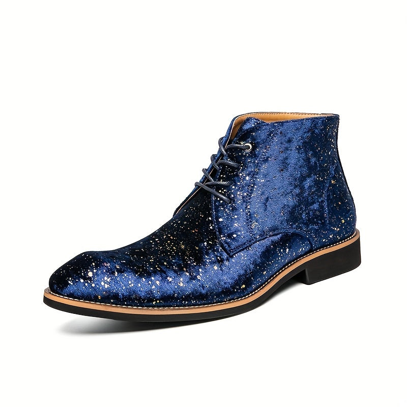 Women's Glitter Mid Top Pointed Toe Oxfords