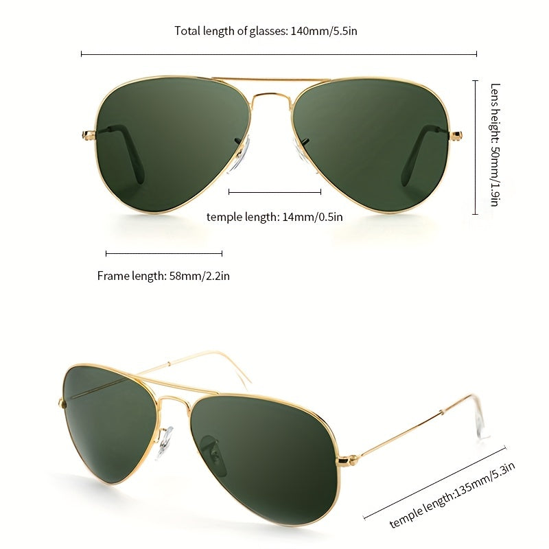 Men's Vintage Aviator Sunglasses Outdoor Driving Fishing