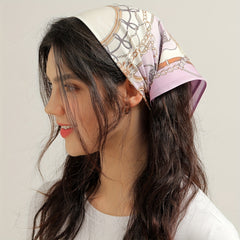 Satin Silk Feeling Scarf Bandana Headband Baroque Style Hair Accessories