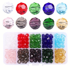 10 Glass Ball Beads Transparent Earth Beads Crystal Loose Beads
