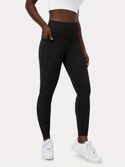  Sports Leggings - Pipping Waist High Stretch