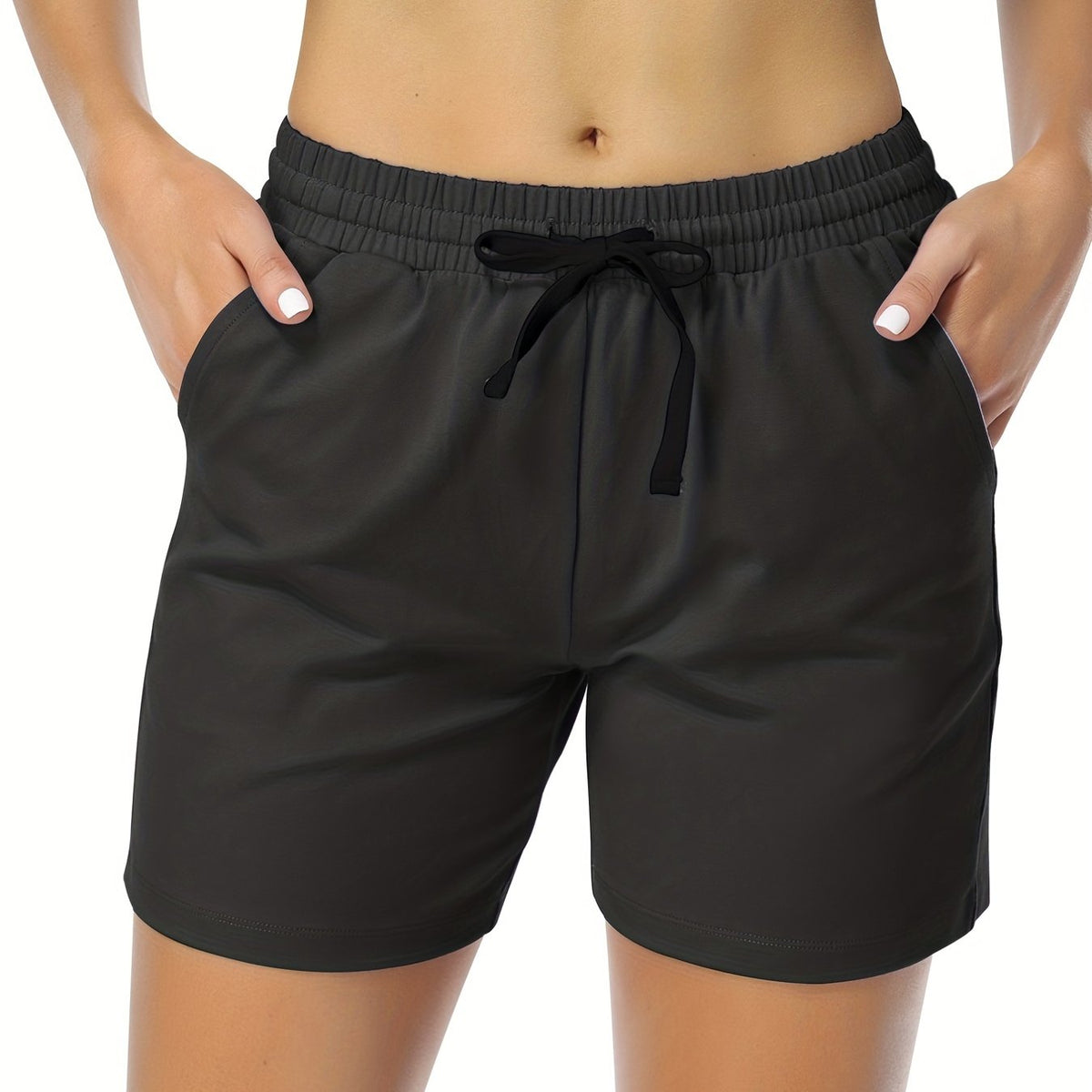 Drawstring Elastic Sports Shorts Summer Running Outdoor Women's Clothing