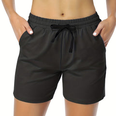 Drawstring Elastic Sports Shorts Summer Running Outdoor Women's Clothing