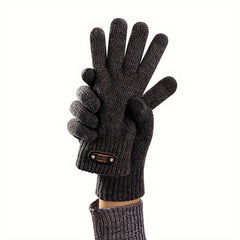 Men's Winter Cycling Gloves Warm Velvet Touch Screen Gloves