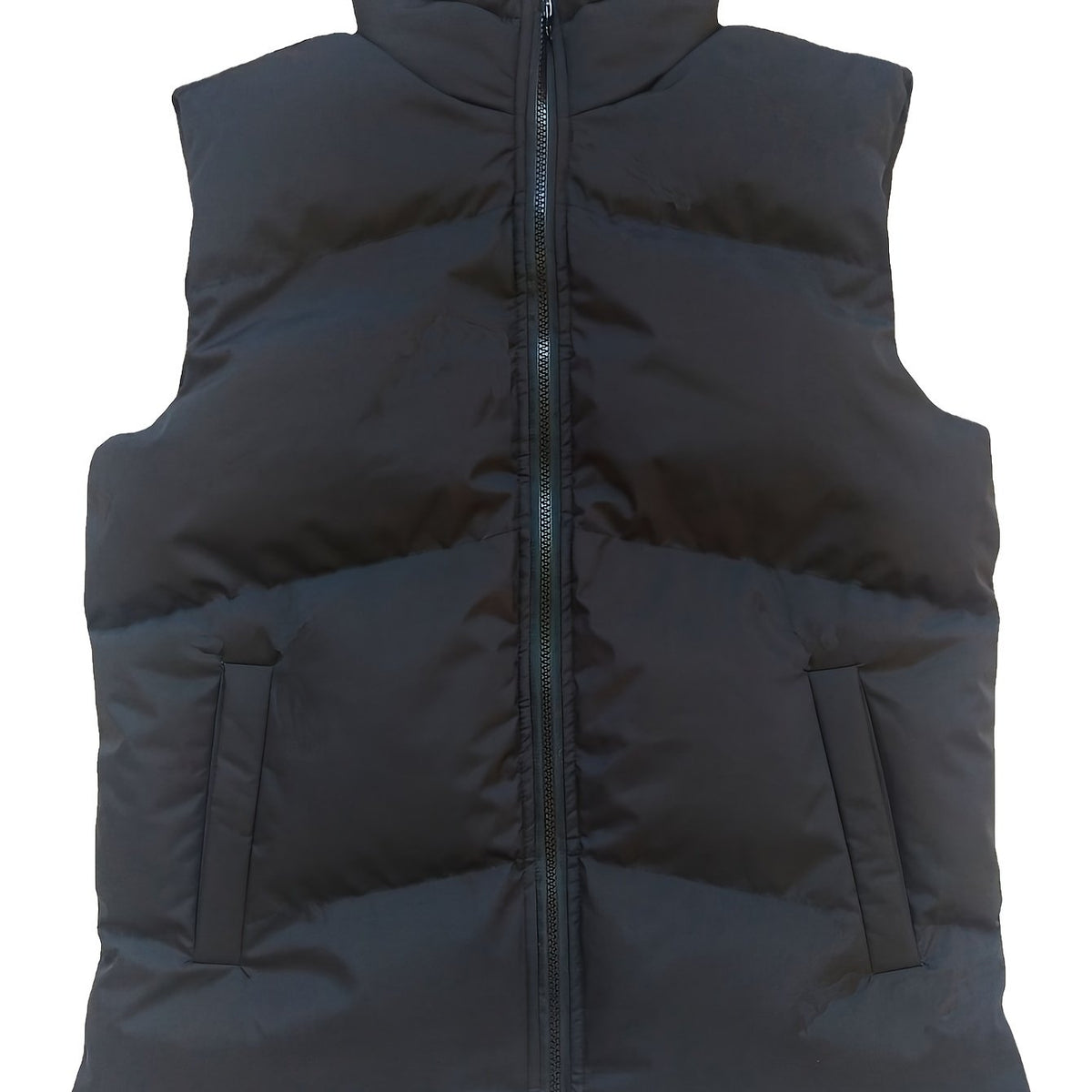 Men's Warm Stand Collar Puff Vest Winter Couple Loose Vest