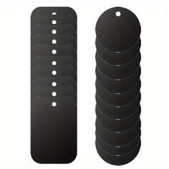 Metal Plates 8 Pack w/ Adhesive for Magnetic Mounts, Rectangle & Round