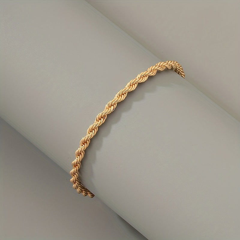 Minimalist Braided Chain Bracelet For Men Daily Decoration Gift