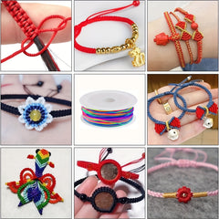 97m Stretchy Rainbow Elastic Cord for Jewelry Making Beading