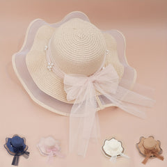 Polyester Sunscreen Mesh Hat Summer Unisex Hat Straw Hat Large Brim Sun Hat