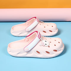 Women's Cartoon Flat Clogs Casual Breathable Sandals