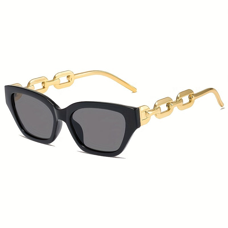 Cat Eye Sunglasses Chain Temple Glasses UV400