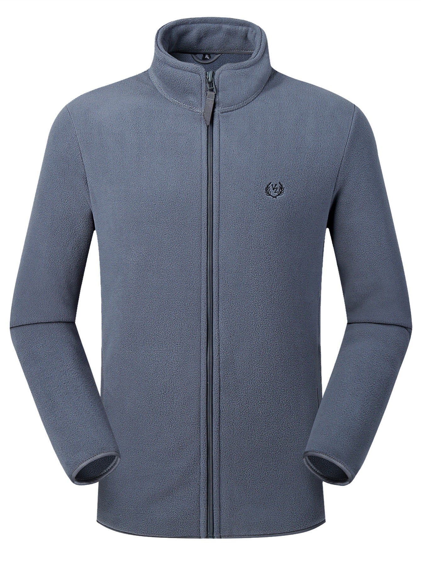 Men's Grey Casual Stand Collar Jacket