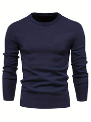 Men's Knitted Sweater Warm Crew Neck Pullover