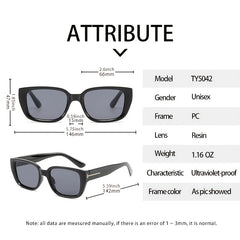 Small Square Sunglasses Women UV 400 Vintage Rectangle Glasses