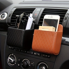 Car Air Outlet Storage Bag for Mobile Phone Change Sundries