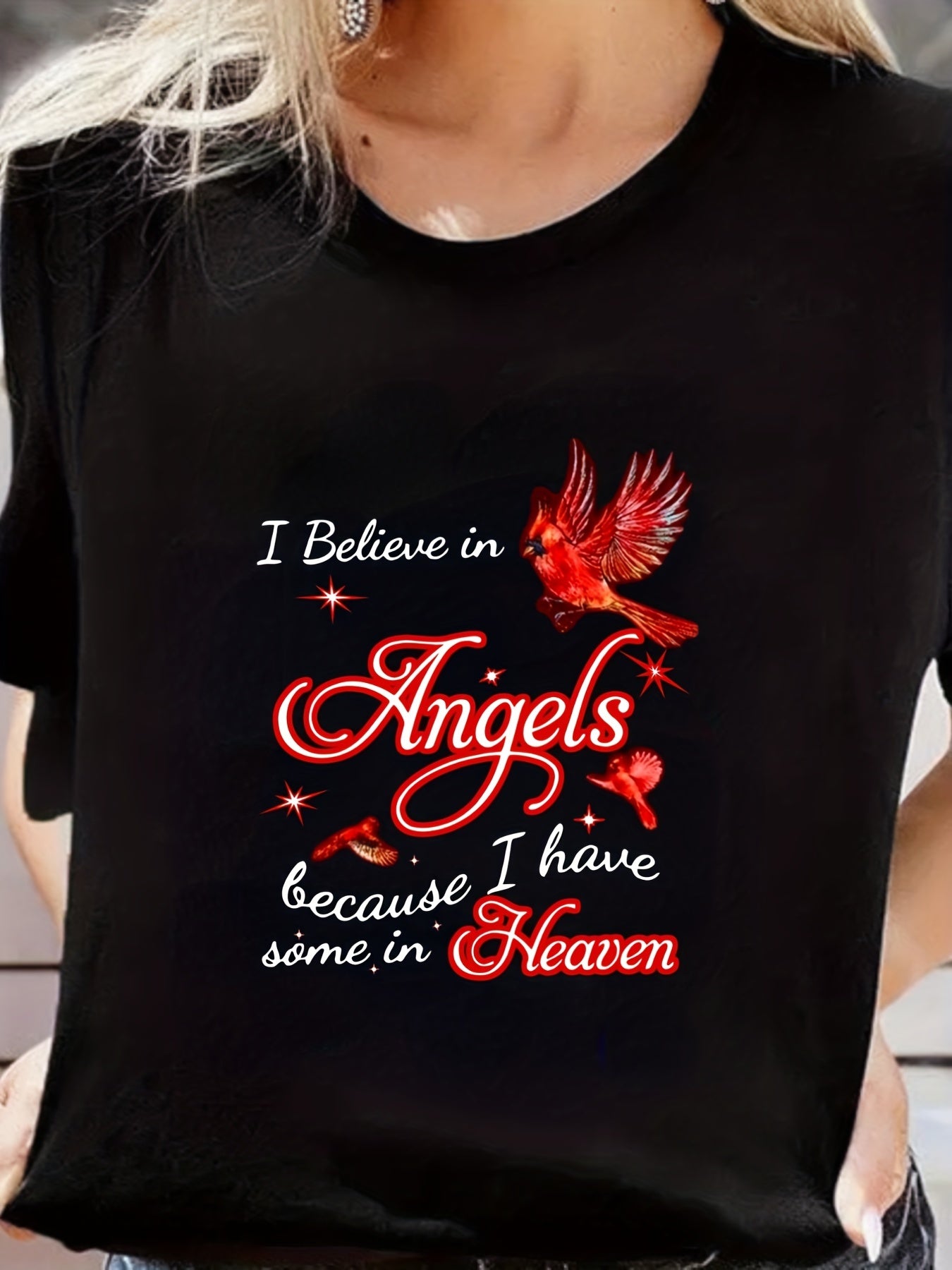Solid Short Sleeve T-shirt for Women Comfort Fit