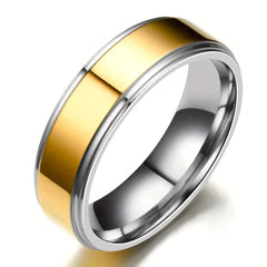 6MM Retro Stainless Steel Men's Ring