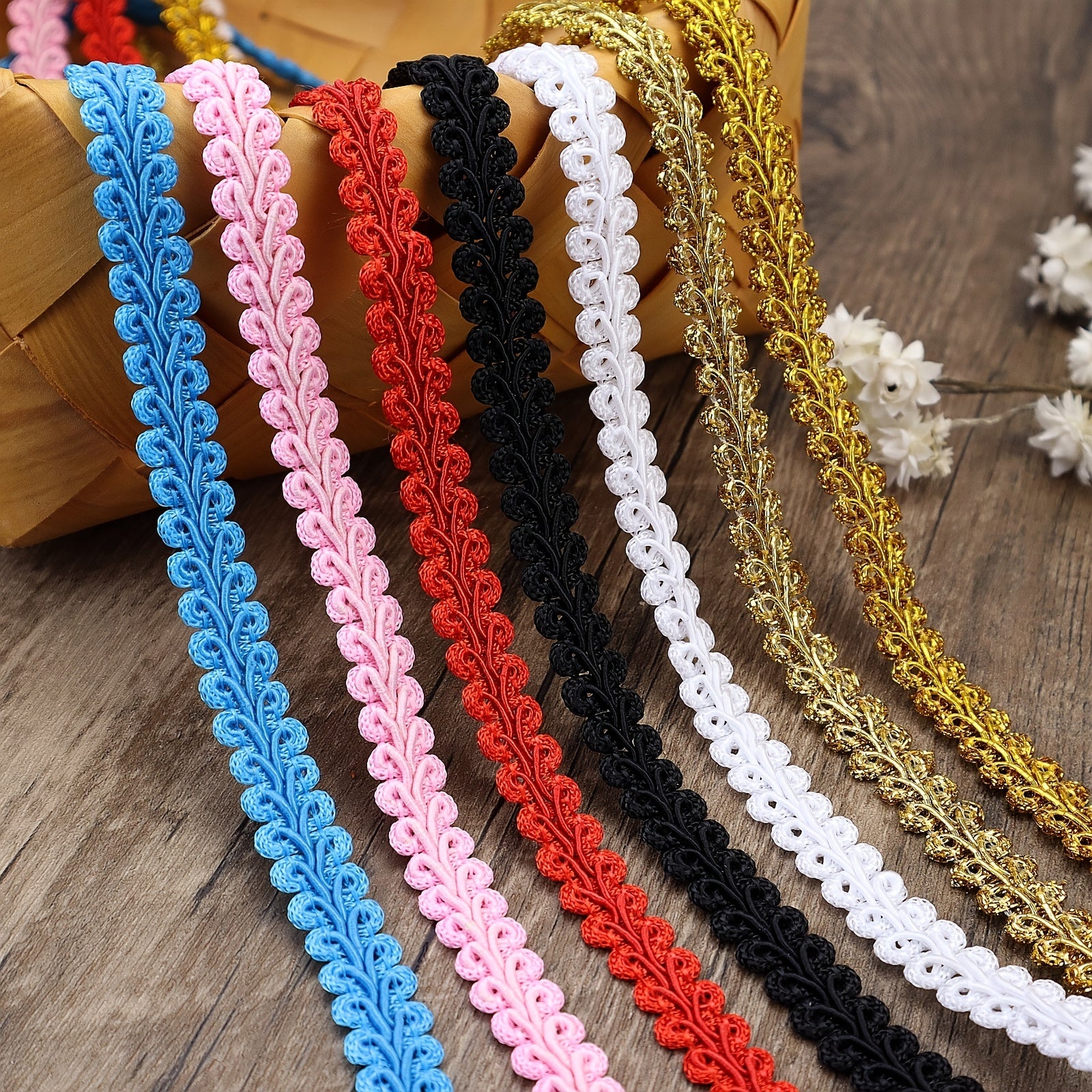 18 Yards 2 54 5 08 Cm Braided Gimp Trim Braid Cord Scalloped Edge Braid Rick Rac