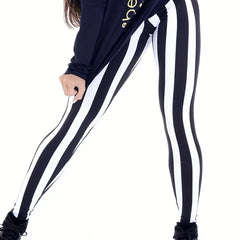 Casual Stretchy Allover Print Skinny Leggings