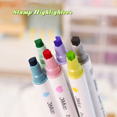 6 Pack Dual Tip Highlighters for Art & Crafts