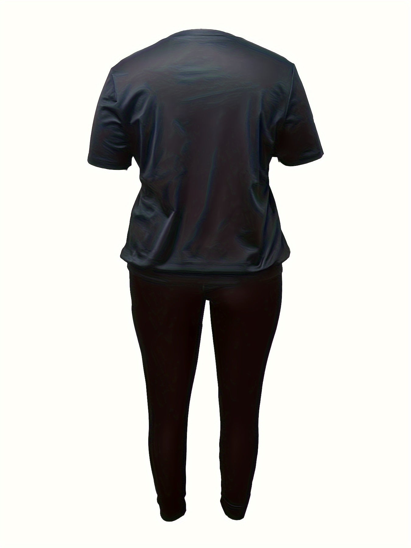 Women's Plus Leopard Print Top & Pants Set