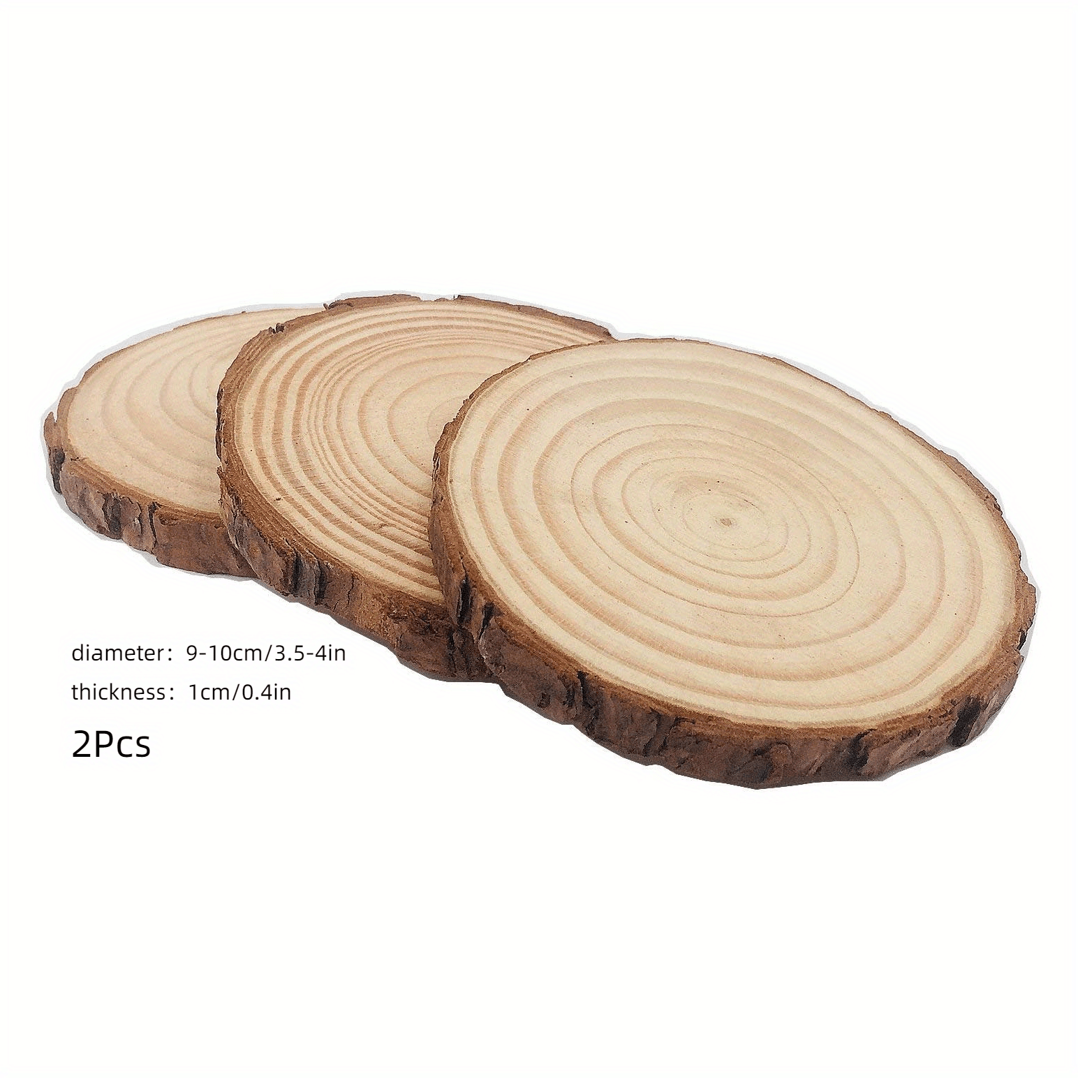 2pcs Unfinished Natural Wood Slices 8 89 10 16 Cm Craft Wood Kit