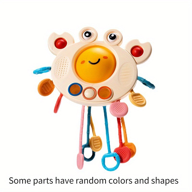 Crab Toy Montessori Sensory Educational Pull String Grasp Training