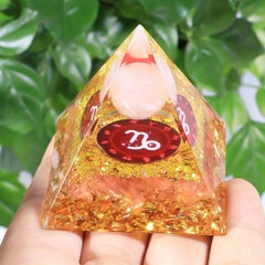 Zodiac Pyramid Amethyst Peridot Healing Crystal